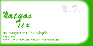 matyas tix business card